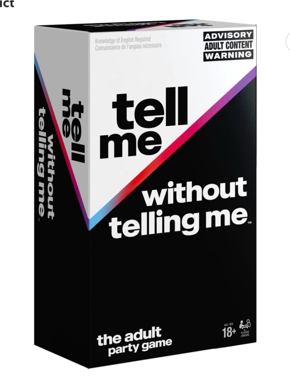 Tell Me Without Telling Me Party Card Game - White